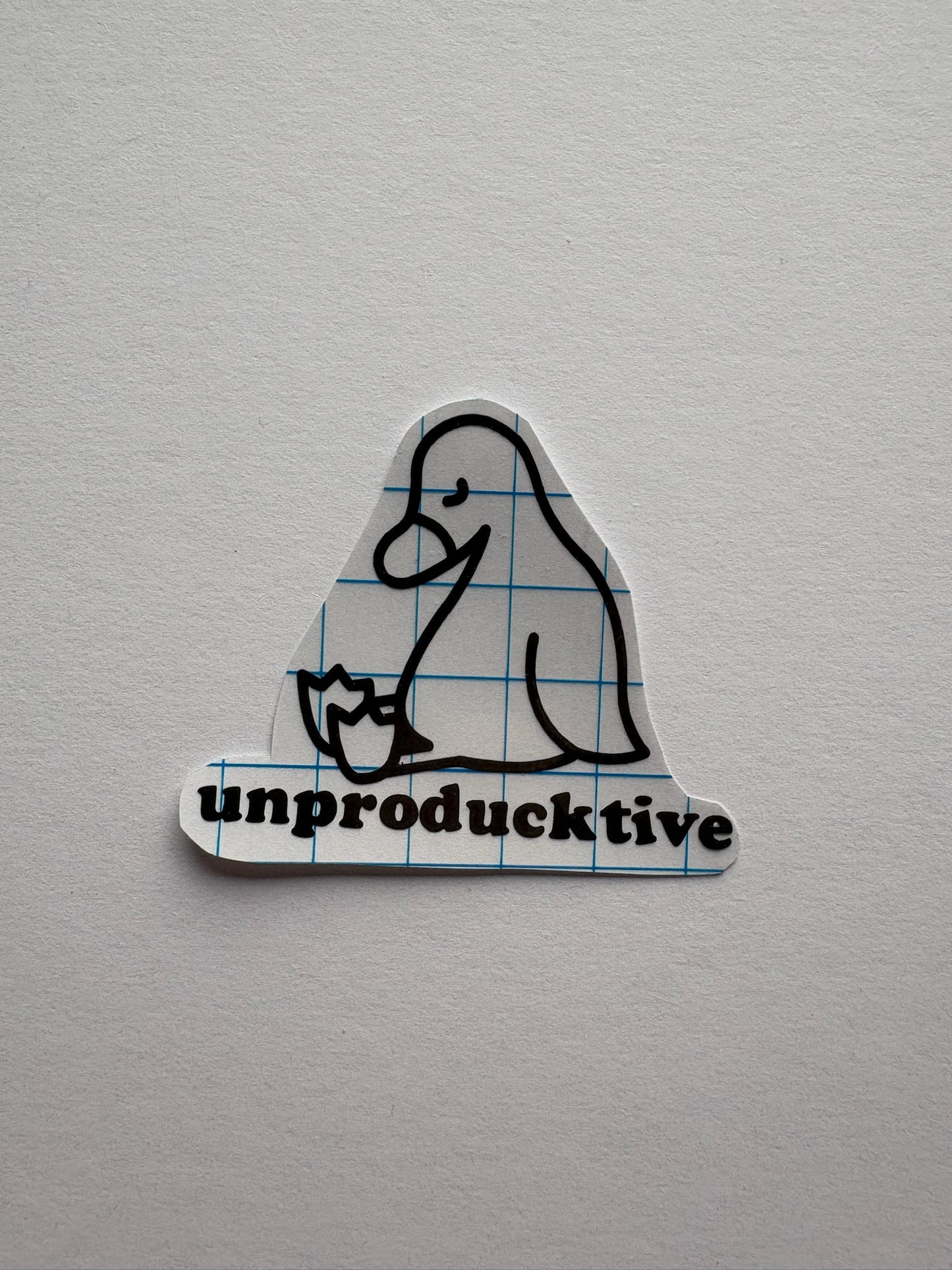 Vinylsticker "Unproducktive"