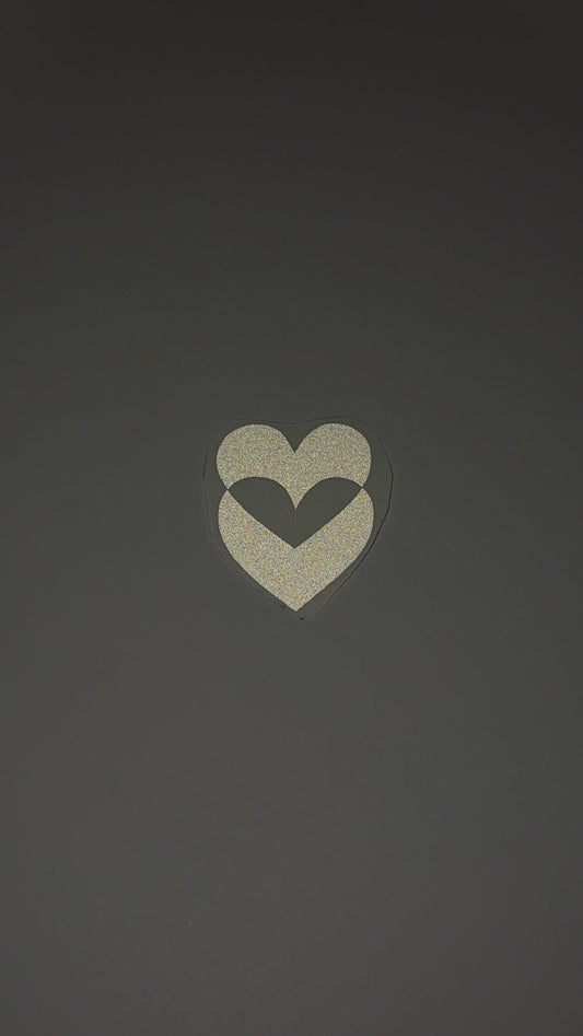 Reflektierende Sticker "Doppelherz"