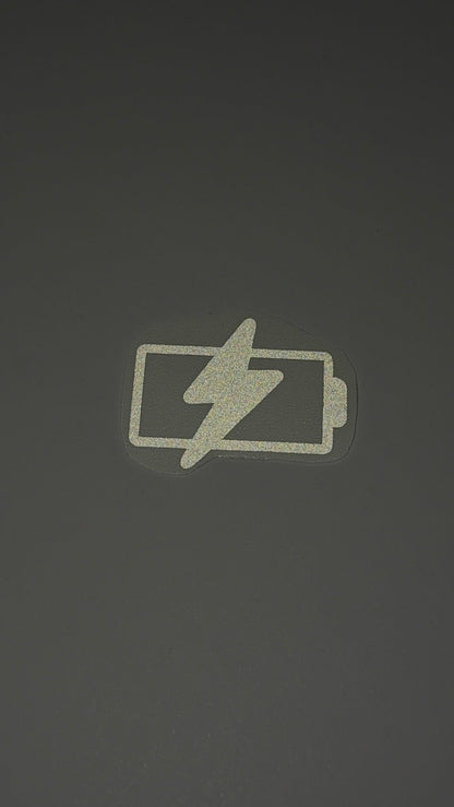 Reflektierender Sticker "Batterie"
