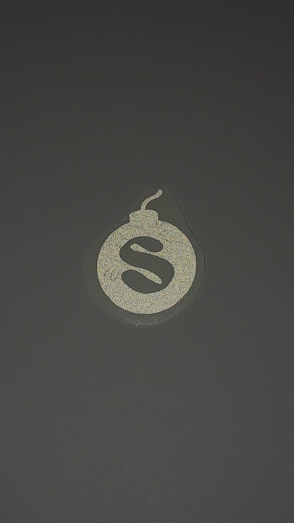 Reflektierender Sticker "Bombe"