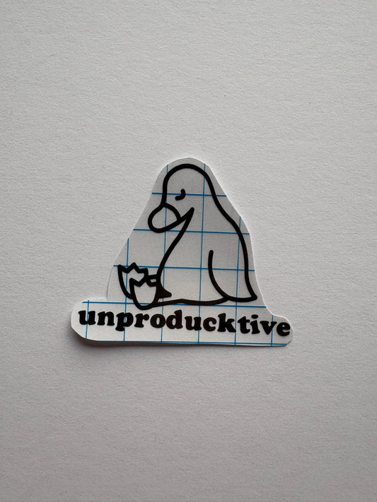 Vinylsticker "Unproducktive"