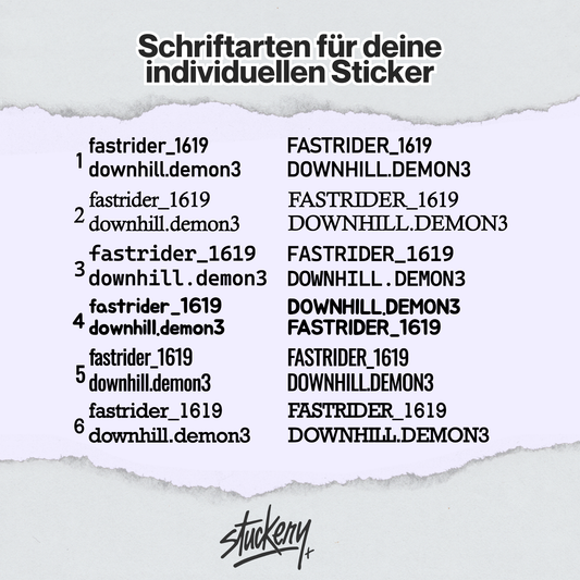 Personalisierter Wunschtext Vinylsticker